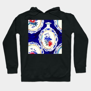 Chinoiserie on jeweled cobalt blue Hoodie